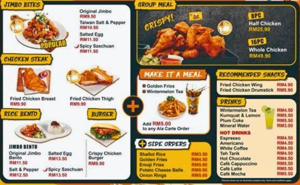 Fried Chicken Master Malaysia Menu Price