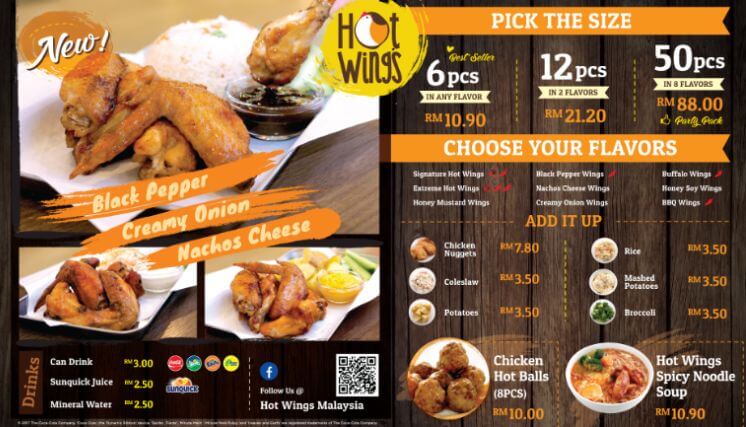 Hot Wings Malaysia Menu Price List