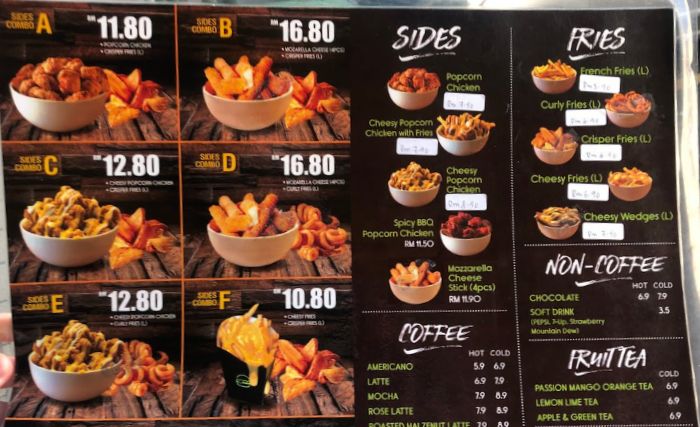 Lim Fried Chicken Menu Malaysia Price List