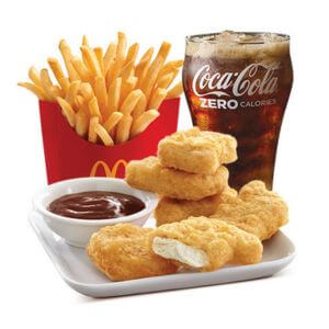 Chicken McNuggets Super Value Meal (6 Pieces) Menu List Price