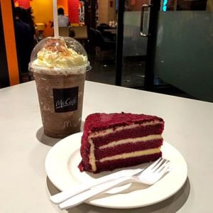 Red Velvet Cake + McCafé Drink Menu Price